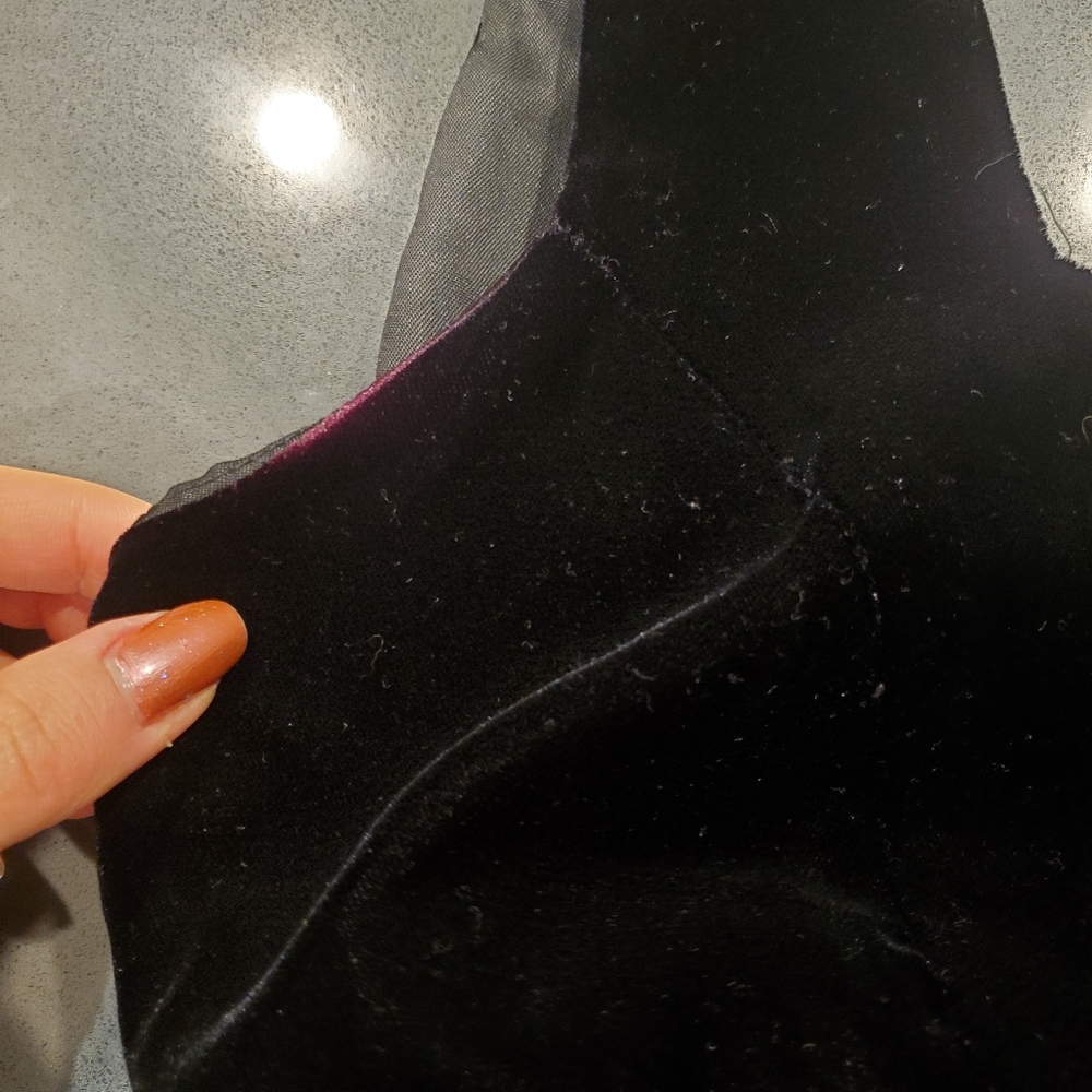 🖤SOLD🖤 Vintage sexy goth velvet 90s bustier mini dress le chateau y2k - Picture 11 of 15